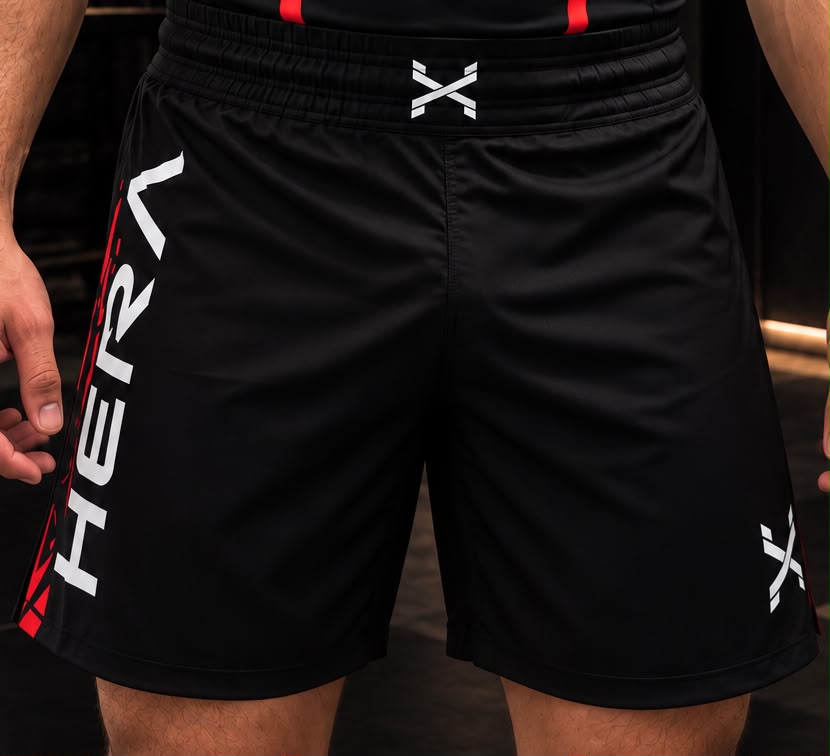Short preto/vermelho Adulto